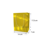 sacola de papel dourada